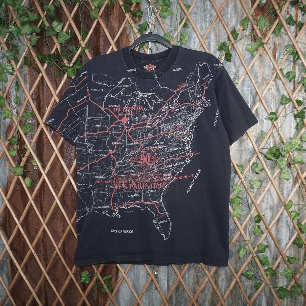 L - Vintage Y2K Harley-davidson T-Shirts jumbo aop